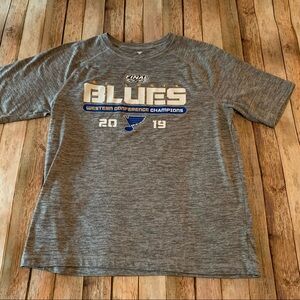 Fanatics Saint Louis Blues mens short sleeve Crewneck graphic tee shirt | size L